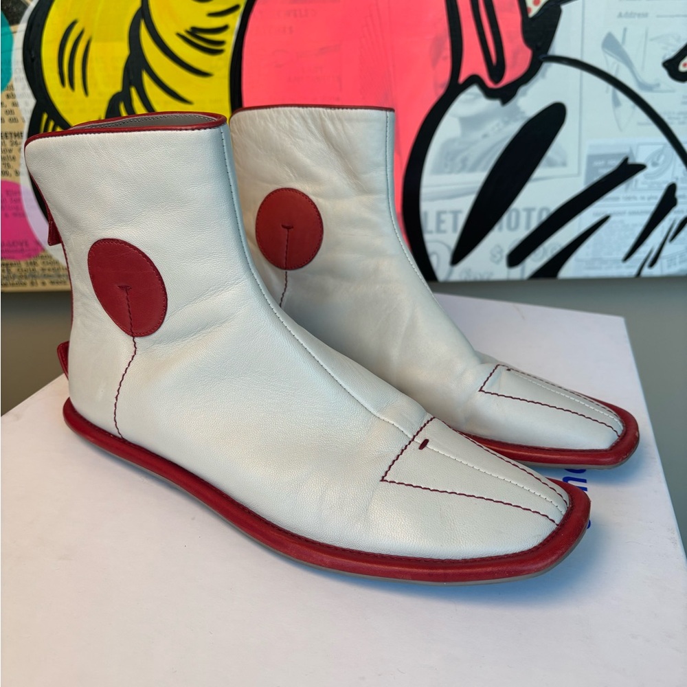 Rare vintage Prada leather ankle boots! So so unique